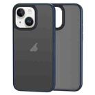 For iPhone 14 Brilliant Series Micro-frosted Anti-fingerprint PC Phone Case(Dark Blue) - 1