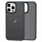 For iPhone 14 Pro Brilliant Series Micro-frosted Anti-fingerprint PC Phone Case(Dark Blue) - 1