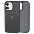 For iPhone 12 / 12 Pro Brilliant Series Micro-frosted Anti-fingerprint PC Phone Case(Dark Blue) - 1
