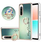 For Sony Xperia 10 IV Electroplating Dual-side IMD Phone Case with Ring Holder(Smile) - 1