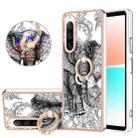 For Sony Xperia 10 IV Electroplating Dual-side IMD Phone Case with Ring Holder(Totem Elephant) - 1