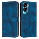 For Honor 90 Lite Dream Triangle Leather Phone Case with Lanyard(Blue) - 1