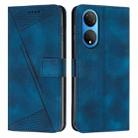 For Honor X7 4G Dream Triangle Leather Phone Case with Lanyard(Blue) - 1