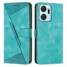 For Honor X7a Dream Triangle Leather Phone Case with Lanyard(Green) - 1