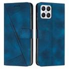 For Honor X8 4G Dream Triangle Leather Phone Case with Lanyard(Blue) - 1