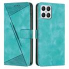 For Honor X8 4G Dream Triangle Leather Phone Case with Lanyard(Green) - 1