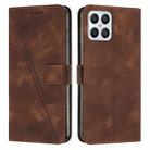 For Honor X8 4G Dream Triangle Leather Phone Case with Lanyard(Brown) - 1