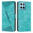 For Honor X8 5G Dream Triangle Leather Phone Case with Lanyard(Green) - 1