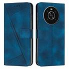 For Honor X9 4G Dream Triangle Leather Phone Case with Lanyard(Blue) - 1