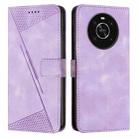 For Honor X9 4G Dream Triangle Leather Phone Case with Lanyard(Purple) - 1