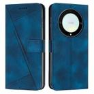 For Honor X9a Dream Triangle Leather Phone Case with Lanyard(Blue) - 1