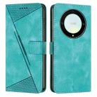 For Honor X9a Dream Triangle Leather Phone Case with Lanyard(Green) - 1