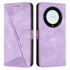 For Honor X9a Dream Triangle Leather Phone Case with Lanyard(Purple) - 1