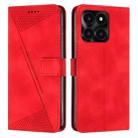 For Honor X6a Dream Triangle Leather Phone Case with Lanyard(Red) - 1