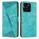 For Honor X6a Dream Triangle Leather Phone Case with Lanyard(Green) - 1