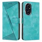 For Honor 200 Pro Dream Triangle Leather Phone Case with Lanyard(Green) - 1