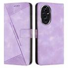 For Honor 200 Pro Dream Triangle Leather Phone Case with Lanyard(Purple) - 1