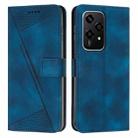 For Honor 200 Lite Global Dream Triangle Leather Phone Case with Lanyard(Blue) - 1