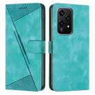 For Honor 200 Lite Global Dream Triangle Leather Phone Case with Lanyard(Green) - 1