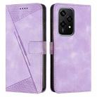 For Honor 200 Lite Global Dream Triangle Leather Phone Case with Lanyard(Purple) - 1