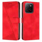 For Honor X5b / X5b Plus Dream Triangle Leather Phone Case with Lanyard(Red) - 1