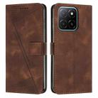 For Honor X5b / X5b Plus Dream Triangle Leather Phone Case with Lanyard(Brown) - 1