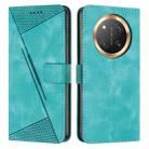 For Honor X9c Dream Triangle Leather Phone Case with Lanyard(Green) - 1