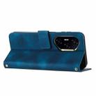 For Honor 300 Pro / 300 Ultra Dream Triangle Leather Phone Case with Lanyard(Blue) - 3