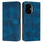 For Honor 300 Dream Triangle Leather Phone Case with Lanyard(Blue) - 1