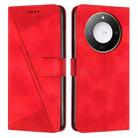 For Honor X60 / X9c Smart Dream Triangle Leather Phone Case with Lanyard(Red) - 1