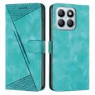 For Honor X8c 4G Dream Triangle Leather Phone Case with Lanyard(Green) - 1