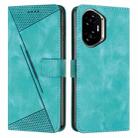 For Honor 400 Dream Triangle Leather Phone Case with Lanyard(Green) - 1
