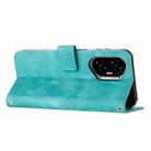 For Honor 400 Dream Triangle Leather Phone Case with Lanyard(Green) - 3