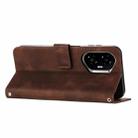 For Honor 400 Dream Triangle Leather Phone Case with Lanyard(Brown) - 3