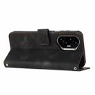 For Honor 400 Dream Triangle Leather Phone Case with Lanyard(Black) - 3