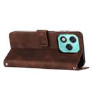For Honor 400 Lite Dream Triangle Leather Phone Case with Lanyard(Brown) - 3