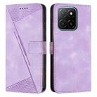 For Honor X6c 4G Dream Triangle Leather Phone Case with Lanyard(Purple) - 1