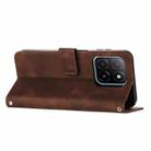 For Honor X6c 4G Dream Triangle Leather Phone Case with Lanyard(Brown) - 3