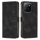 For Honor X6c 4G Dream Triangle Leather Phone Case with Lanyard(Black) - 1