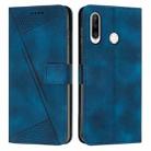 For Huawei P30 Lite Dream Triangle Leather Phone Case with Lanyard(Blue) - 1