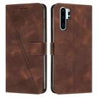 For Huawei P30 Pro Dream Triangle Leather Phone Case with Lanyard(Brown) - 1