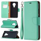 For Nokia 5.3 Litchi Texture Pure Color Horizontal Flip Leather Case with Holder & Card Slots & Wallet & Lanyard(Green) - 1