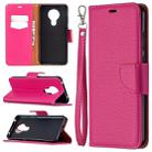 For Nokia 5.3 Litchi Texture Pure Color Horizontal Flip Leather Case with Holder & Card Slots & Wallet & Lanyard(Rose Red) - 1