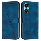 For Tecno Camon 19 / 19 Pro Dream Triangle Leather Phone Case with Lanyard(Blue) - 1