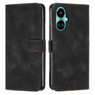 For Tecno Camon 19 / 19 Pro Dream Triangle Leather Phone Case with Lanyard(Black) - 1