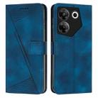 For Tecno Camon 20 Pro 5G Dream Triangle Leather Phone Case with Lanyard(Blue) - 1