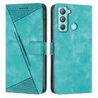 For Tecno Pop 5 LTE Dream Triangle Leather Phone Case with Lanyard(Green) - 1