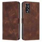 For Tecno Pova 2 Dream Triangle Leather Phone Case with Lanyard(Brown) - 1