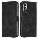 For Tecno Pova 3 Dream Triangle Leather Phone Case with Lanyard(Black) - 1