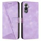 For Tecno Pova 4 Dream Triangle Leather Phone Case with Lanyard(Purple) - 1